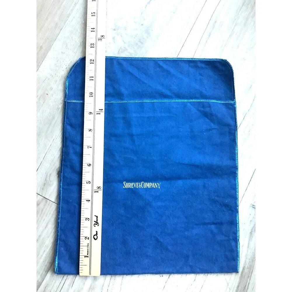 Shreve & Company Jeweler Sterling Silver Anti Tarnish Cloth Bag Pouch 10